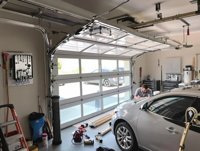 Garage door noise reduction service by Kissimmee Garage Door Repair in Kissimmee