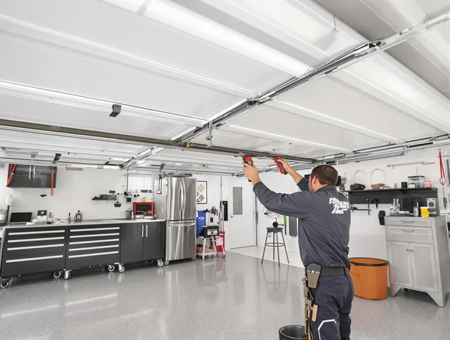 Overhead garage door repair service by Kissimmee Garage Door Repair in Kissimmee