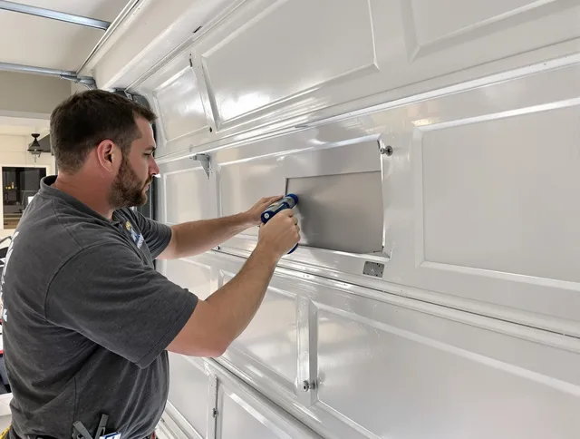 Garage door panel repair by Kissimmee Garage Door Repair in Kissimmee