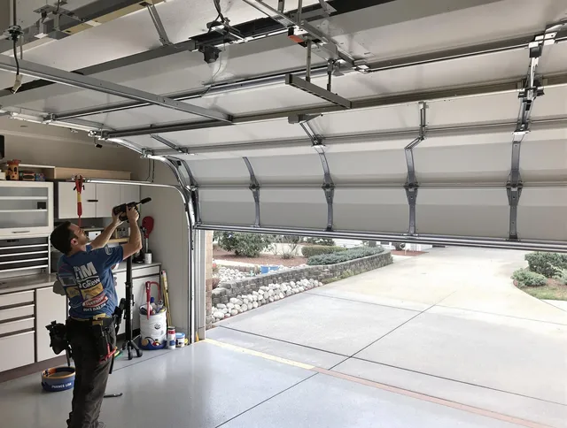 Garage door track repair service by Kissimmee Garage Door Repair in Kissimmee